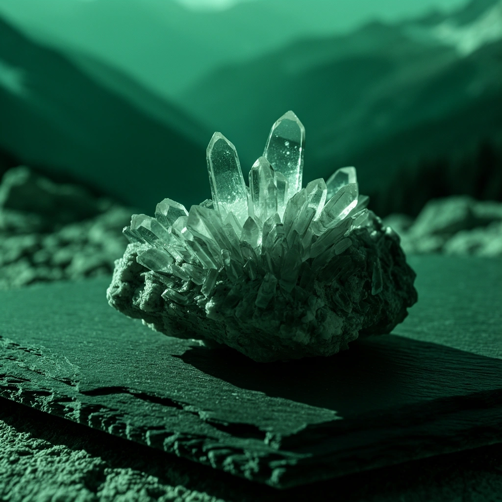 Macro photography of mineral crystals